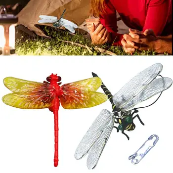 Модель Dragonfly из ПВХ для украшения насекомых Мини-фигурка Стрекозы для украшения сада, Статуи животных на открытом воздухе, скульптура