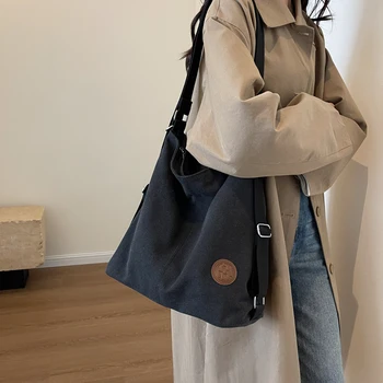 Модная универсальная холщовая сумка-мессенджер Винтажный студенческий рюкзак с надписью Унисекс, сумка через плечо, Роскошные женские сумки брендов