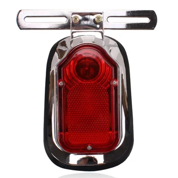 Мотоцикл Хромированный Красный надгробный знак, тормозной сигнал заднего фонаря, подходит для велосипеда Aluminiu