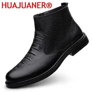 Мужские ботильоны из натуральной кожи, повседневная обувь, ковбойские ботинки в западном стиле, черные свадебные офисные ботинки на шнуровке, мужская деловая обувь