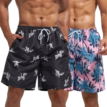 Мужские летние пляжные шорты 2023 года, плавки для мальчиков, купальники для бега, сексуальные купальники с мягкой подкладкой