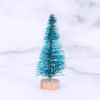 Набор из 18 искусственных рождественских елок, 6,5 см, рождественское украшение, Маленькая Сизалевая Рождественская елка, бутылочные кисти, елки для поделок дома