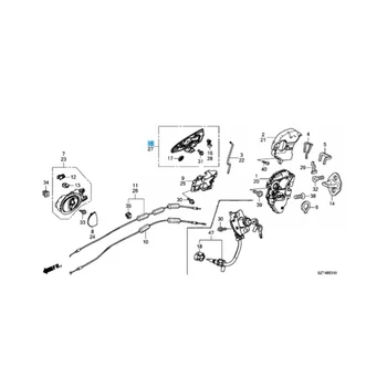 Наружная Ручка Левой Боковой Двери В Сборе с Отверстием для ключа для Honda CRZ CR-Z ZF1 ZF2 2011-2015 72181-SZT-G01ZC LH