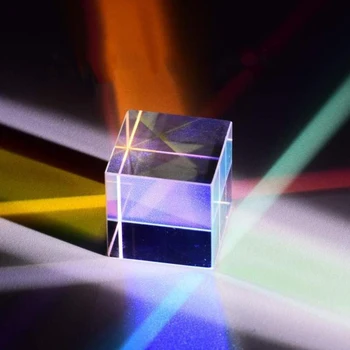 Новая хрустальная призма Mini Cube Window, детская научная призма Rainbow Prism, куб для ловли солнца, Оригинальная призма для фотосъемки из кубического стекла.