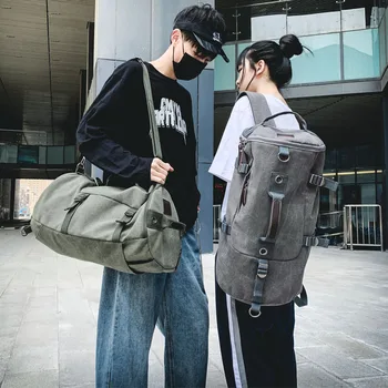 Новый модный студенческий холщовый рюкзак, дорожный рюкзак большой емкости, Мужской спортивный рюкзак на открытом воздухе, Модный холщовый студенческий школьный рюкзак