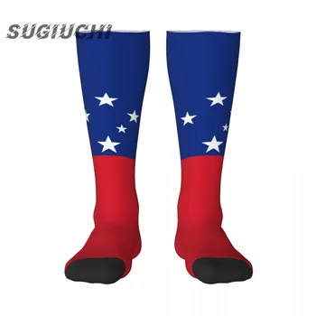 Носки с 3D-принтом из полиэстера с флагом Самоа для мужчин и женщин, повседневные высококачественные носки Kawaii, уличные носки для скейтборда