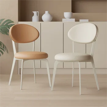 Обеденные стулья в скандинавском кремовом стиле, Минималистичная спинка, Современные Роскошные Обеденные стулья, Дизайнерский макияж, Мебель для дома Sillas WZ50DC