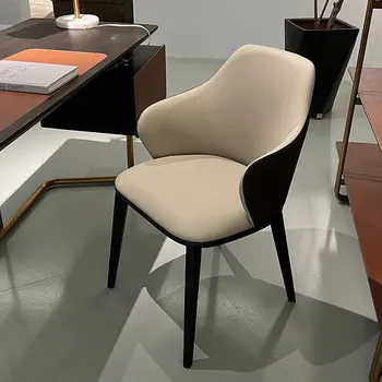 Обеденный стул home leather art современный минималистичный ресторанный стул для отдыха минималистичный стул со спинкой Nordic hotel chair