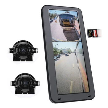 Оптовая продажа 12,3-дюймовый Комплект камеры с 2-х секционным ЖК-экраном для грузовика / автобуса