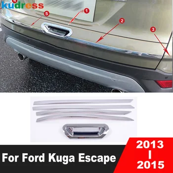 Отделка крышки заднего багажника Ford Kuga Escape 2013 2014 Хромированная Ручка двери заднего багажника Автомобиля, отделка крышки чаши, Внешние Аксессуары