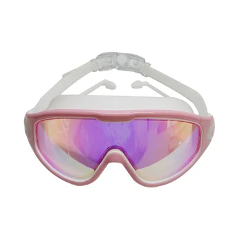 Очки для плавания с защитой от запотевания и ультрафиолета, не протекают, очки для бассейна с широким обзором для взрослых мужчин, женщин, молодежи старше 15 лет, розовые