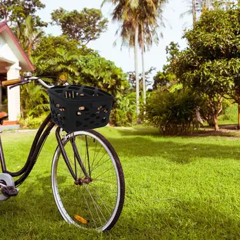 Передняя корзина для велосипедов Легкая прочная с крышками Велосипедная грузовая стойка для покупок, багажа, езды на велосипеде, путешествий на свежем воздухе