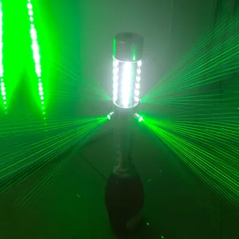 Перезаряжаемая светодиодная стробоскопическая палочка с лазерным излучением, мигающая бутылка шампанского, Бенгальский огонь для вечеринки, декор ночного бара