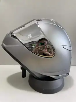 Полнолицевый мотоциклетный шлем X-Spirit II серебристый шлем X-Fighteen спортивный гоночный шлем