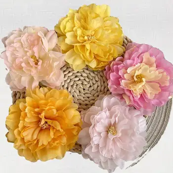 Потрясающий головной убор Hanfu с цветком пиона из 17 цветов - воплощайте элегантность с помощью этого изысканного имитирующего цветок