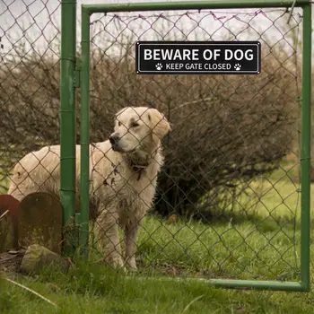 Предупреждающий знак о собаке в помещении Прочный алюминиевый знак 