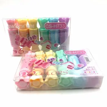 Прекрасный набор Очаровательных конфет в форме хайлайтера, кавайного флуоресцентного маркера, портативных детских подарков, пишущего инструмента 3D Octopus