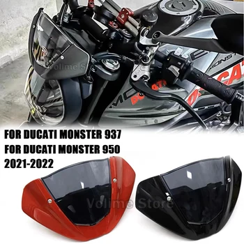 Применить модификацию мотоцикла Ducati 950 Лобовое стекло Monster 937 Купол капота Ветровая пластина 2021-2022 + Ветровое стекло Monster 950Wind
