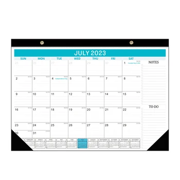 Простая ежемесячная бумага на 2023-2024 годы, плотная бумага для планирования, раздел офисных заметок, легко повесить Защитные уголки, удобный настольный календарь.