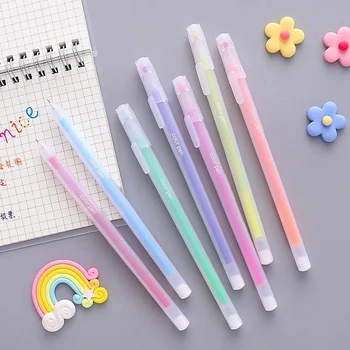 Простые красочные ручки Jellys Pen, портативные ручки для письма с чернилами Soomthly, для дневника, дневника