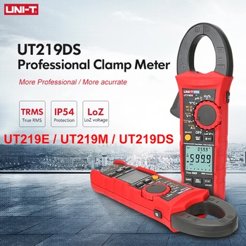 Профессиональный цифровой клещевой измеритель UNI-T серии UT219, мультиметр с зажимами переменного постоянного тока, автоматический вольтамперометр True RMS, частотомер