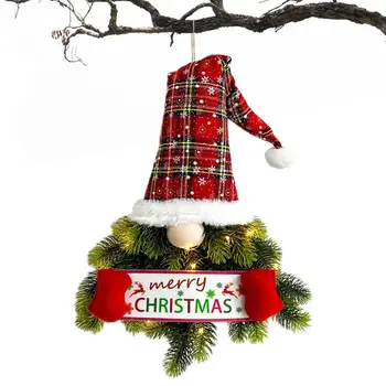 Рождественская елка с гномами, искусственная сосновая хвоя, Гномья Елка С подсветкой, Маленькая Рождественская Елка, Праздничный орнамент с гномами.