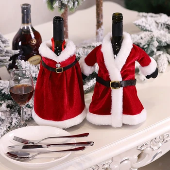 Рождественская крышка для винной бутылки Санта-Клауса, Рождественские украшения Noel для дома Navidad 2024, Новогодний подарок, Декор обеденного стола