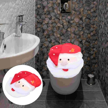 Рождественский чехол для унитаза Веселого Рождества, необычный декор из плюшевого фетра для ванной комнаты, праздничные принадлежности для дома, вечеринки в отеле