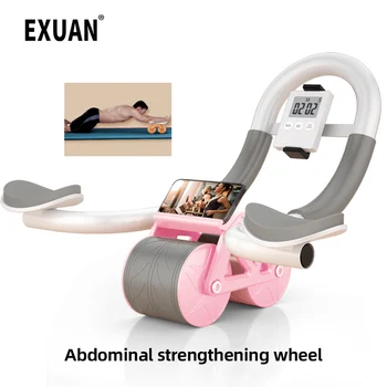 Ролик для упражнений для мышц живота с автоматической синхронизацией отскока С поддержкой локтя и основным тренажером, подходящий для домашних упражнений.