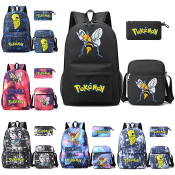 Рюкзак для Ноутбука Pokemon Pikachu Snorlax Book Женский, Для Девочек, Водонепроницаемый Рюкзак для Студенток, Школьный Рюкзак Gengar Mochilas