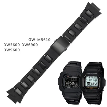 Самый продаваемый Ремешок Для Часов Casio G-Shock DW5600 DW6900 Серии GW-M5610 DW9600, черный Пластиковый Ремешок из Нержавеющей Стали с инструментами