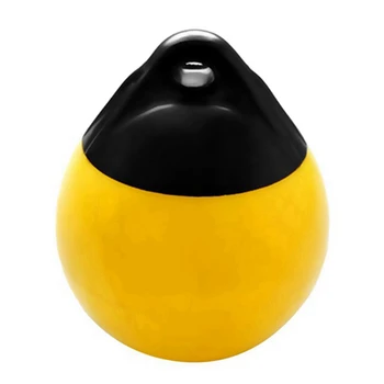 Сверхмощный шар для лодки из ПВХ, Круглый Якорный Буй, док-бамперный шар, Надувная защита, Морской Швартовный Буй Желтого цвета