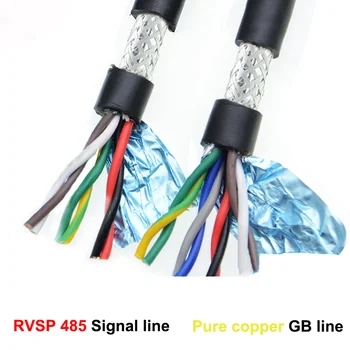 Сигнальный провод из чистой меди национального стандарта 485, экранированный провод из 2-жильной витой пары RVSP 2* 0,5 квадратных мм (100 метров в рулоне)