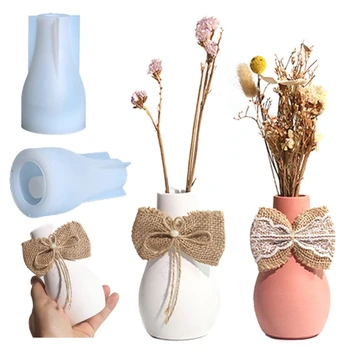 Силиконовая форма для вазы для цветов, форма для изготовления вазы для художественных промыслов, Многоразовые формы для вазы, Формирователь жидкости, наборы для изготовления украшений для дома своими руками
