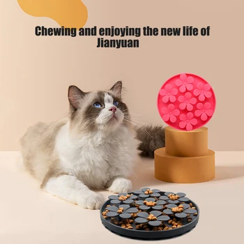 Силиконовый коврик для снаффла для домашних кошек, многоцелевой поддон для замедления кормления домашних животных, принадлежности для кормления домашних животных