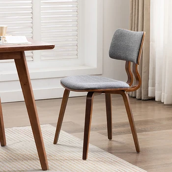 Скандинавский обеденный стул из массива дерева, кухонное кресло для спальни, современный минималистичный уличный стул, складная бытовая мебель