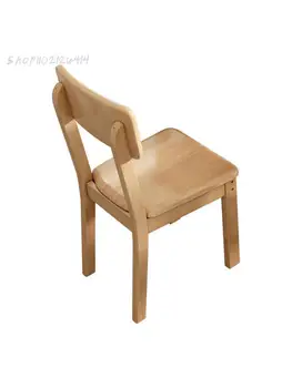 Скандинавский обеденный стул из цельного дерева, книжный стул с простой спинкой, кафе, магазин чая с молоком, небольшая квартира, бытовой стул-бабочка