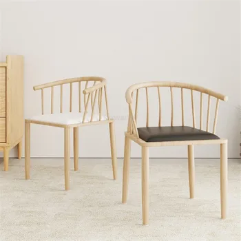 Скандинавский стул для отдыха Простой деревянный стул Журнальные стулья на балконе, Железные Обеденные стулья в стиле Арт, Компьютерное кресло в спальне, Современный обеденный стул