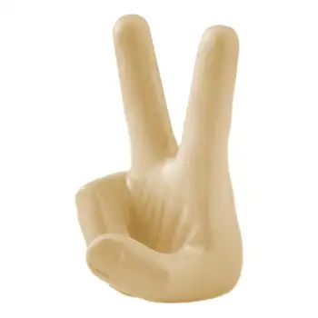 Скульптура пальцев Орнамент из смолы Скульптура Забавный палец Мира Декор стола Поза пальца из смолы Декор для свадьбы Полка в гостиной