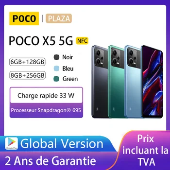 Смартфон POCO X5 5G, NFC, Глобальная версия, 128 ГБ / 256 ГБ, 6,67 дюйма, AMOLED, Точечный дисплей, 120 Гц, восьмиядерный Sno Dragon 695, аккумулятор 33 ВТ 5000 мАч