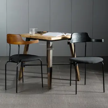 Современная мебель Минималистичный стул для гостиной Креативный Дизайн Спинка из цельного дерева Стул для отдыха Скандинавский Кухонный обеденный стул для дома