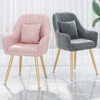 Современные роскошные обеденные стулья, кресло с мягкой бархатной спинкой, обеденные стулья, шезлонги для отдыха, мебель для дома