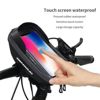 Сумка для горного велосипеда, сумка для руля, Непромокаемый 6,8-дюймовый чехол для мобильного телефона, велосипедная сумка-тубус, аксессуары для велоспорта