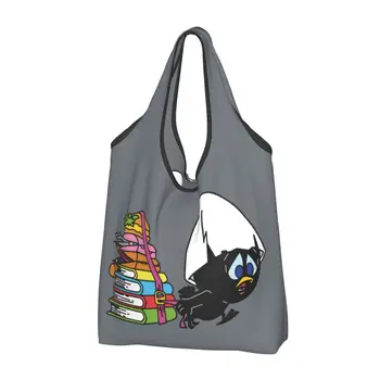 Сумка для покупок Calimero Kawaii Shopper Наплечная сумка-тоут большой емкости Портативная анимированная Аниме-сумка