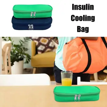 Сумка-холодильник для инсулина Портативная изолированная дорожная сумка для диабетического инсулина Коробка-холодильник из ткани Оксфорд и алюминиевой фольги, сумка для льда, долговечный