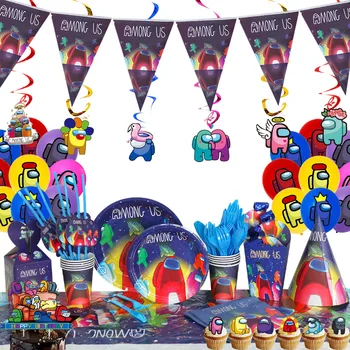 Тематическая вечеринка по случаю дня рождения в стиле Game Kill одноразовые столовые приборы тарелки чашки воздушные шары для украшения праздничных принадлежностей