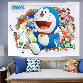 Тканевый гобелен для декора стен Doraemon Home Decoration Гобелены Tapries Room Decors Эстетичная спальня, вешающая декоративные