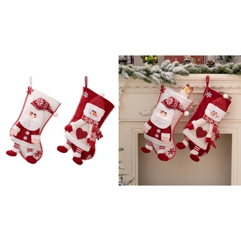 Украшение Рождественской елки Подарочный пакет для конфет Подвеска для чулок Рождественское подвесное украшение