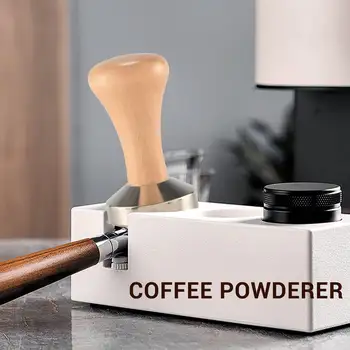Устройство для вскрытия кофе с деревянной ручкой Кофемолка для кофемашины Barista Espresso 51 мм для молотка для кофе и порошка Эспрессо Цвет дерева