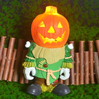Фонарь на Хэллоуин, светящаяся фигурка тыквенного рыцаря, домашнее украшение, подходящее для декора вечеринки в честь Хэллоуина